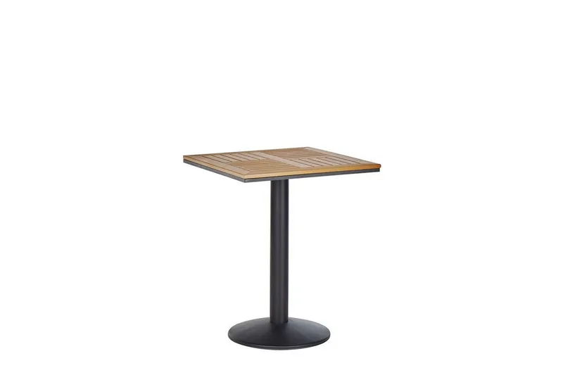 Puutarhapöytä 60 x 60 cm vaaleanruskea PALMI, Puu/Luonnonväri