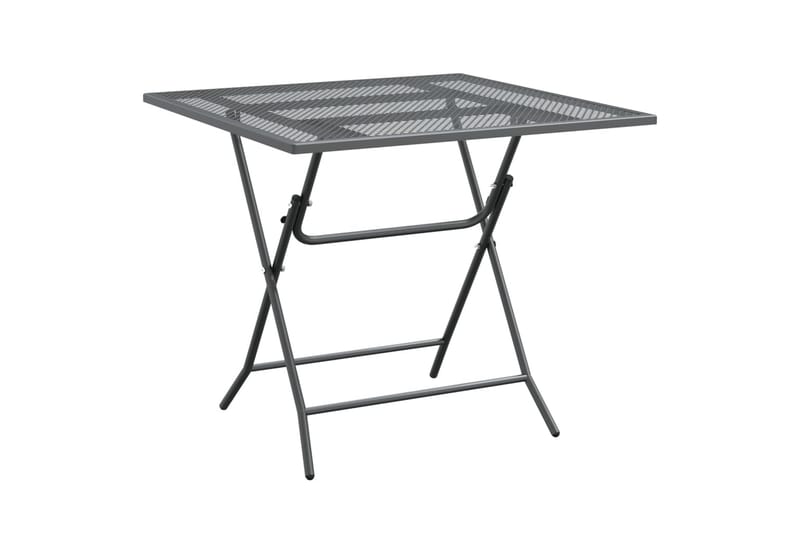 Puutarhapöytä 80x80x72 cm laajennettu metalliverkko antrasii - Antrasiitti - Puutarhakalusteet - Terassipöydät - Ruokapöytä terassille