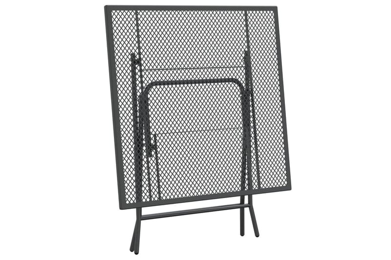 Puutarhapöytä 80x80x72 cm laajennettu metalliverkko antrasii - Antrasiitti - Puutarhakalusteet - Terassipöydät - Ruokapöytä terassille