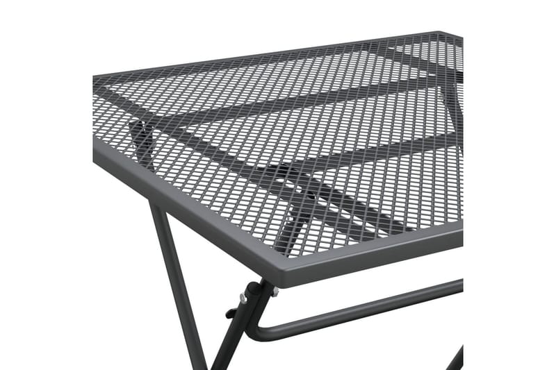 Puutarhapöytä 80x80x72 cm laajennettu metalliverkko antrasii - Antrasiitti - Puutarhakalusteet - Terassipöydät - Ruokapöytä terassille