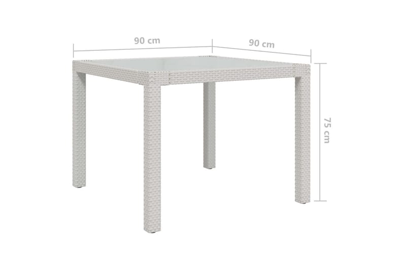 Puutarhapöytä 90x90x75 cm - Ruokapöytä terassille