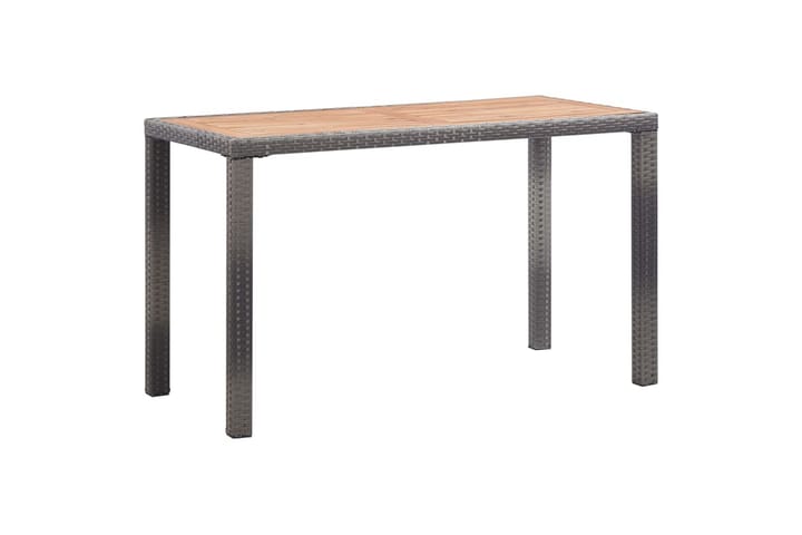 Puutarhapöytä antrasiitti & ruskea 123x60x74cm täysi akaasia - Antrasiitti - Ruokapöytä terassille