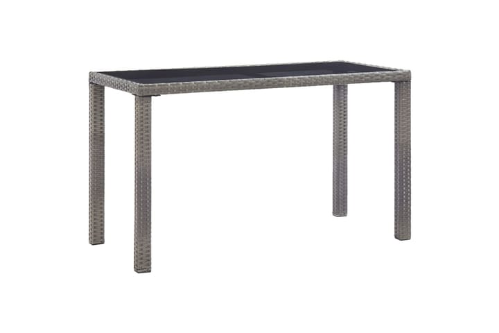 Puutarhapöytä antrasiitti 123x60x74 cm polyrottinki - Antrasiitti - Ruokapöytä terassille