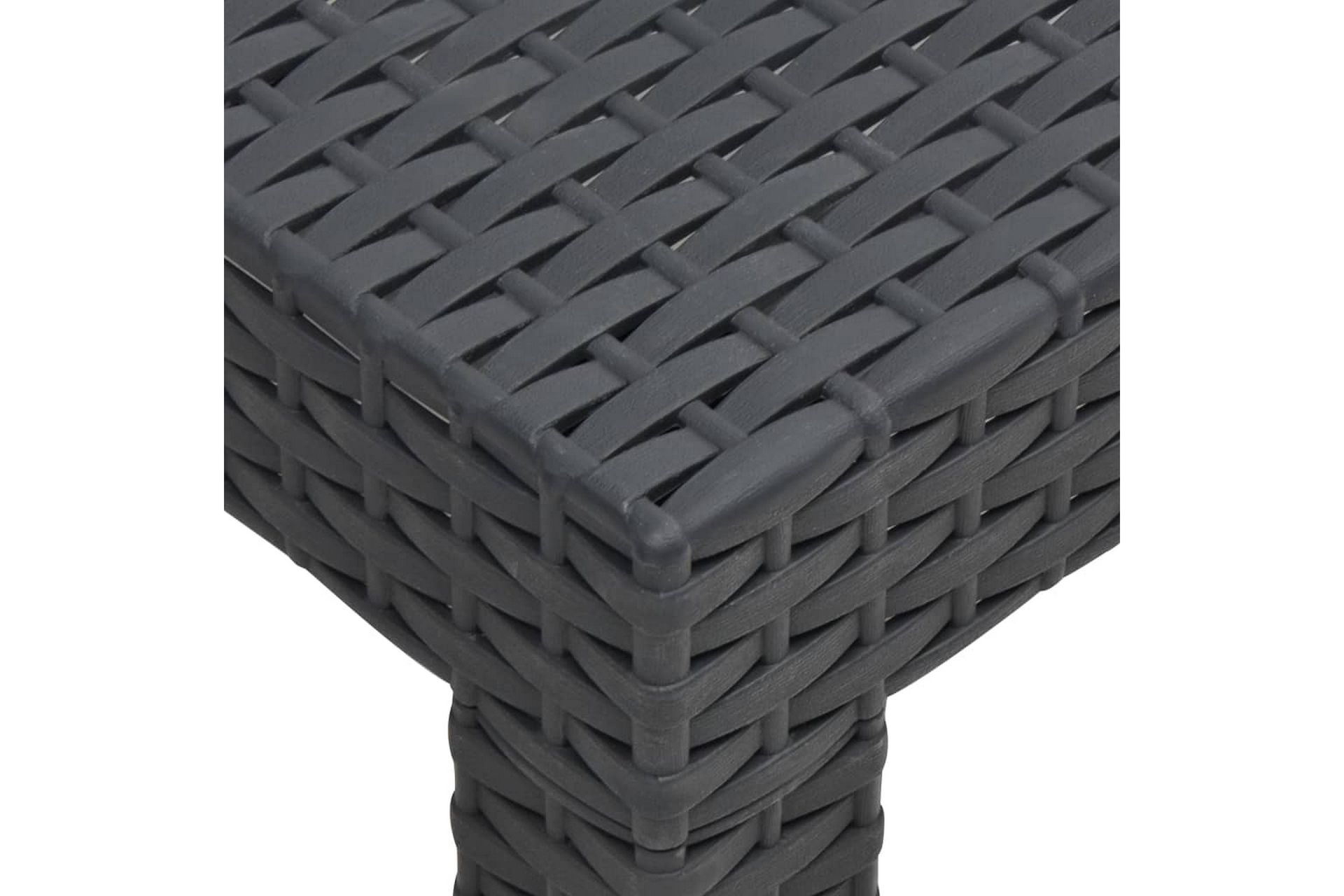 Puutarhapöytä antrasiitti 58x58x41 cm PP - Antrasiitti - Puutarhakalusteet - Terassipöydät - Ruokapöytä terassille
