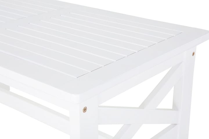 Puutarhapöytä Baltic 100 cm - Valkoinen - Ruokapöytä terassille