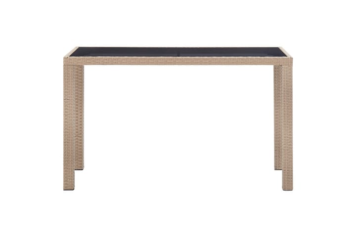 Puutarhapöytä beige 123x60x74 cm polyrottinki - Beige - Ruokapöytä terassille