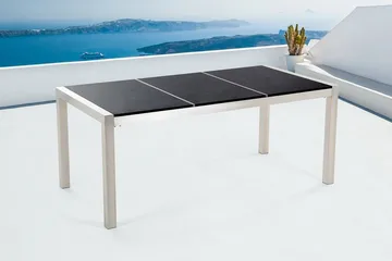 Puutarhapöytä Grosseto 180 cm - Musta - Puutarhakalusteet - Terassipöydät - Ruokapöytä terassille