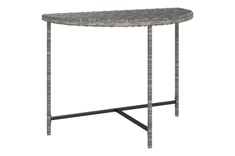 Puutarhapöytä harmaa 100x50x75 cm polyrottinki - Harmaa - Puutarhakalusteet - Terassipöydät - Ruokapöytä terassille