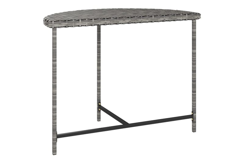 Puutarhapöytä harmaa 100x50x75 cm polyrottinki - Harmaa - Puutarhakalusteet - Terassipöydät - Ruokapöytä terassille