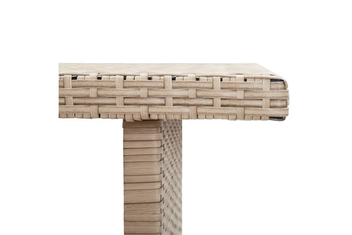 Puutarhapöytä harmaa 110x60x67 cm polyrottinki - Ruokapöytä terassille