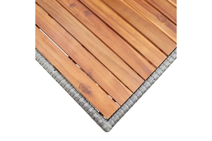 Puutarhapöytä harmaa 120x70x66 cm täysi akaasiapuu - Harmaa - Ruokapöytä terassille