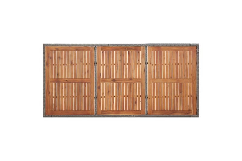Puutarhapöytä harmaa 200x150x74 cm polyrottinki ja akaasiapu - Harmaa - Puutarhakalusteet - Terassipöydät - Ruokapöytä terassille
