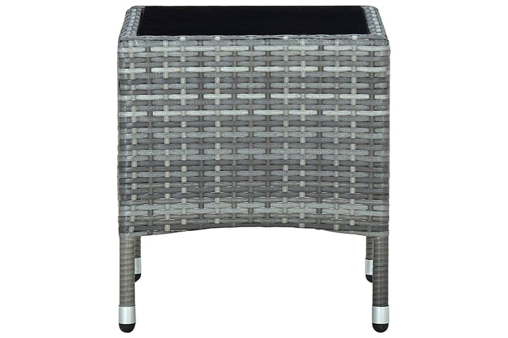 Puutarhapöytä harmaa  40x40x45 cm polyrottinki - Harmaa - Ruokapöytä terassille