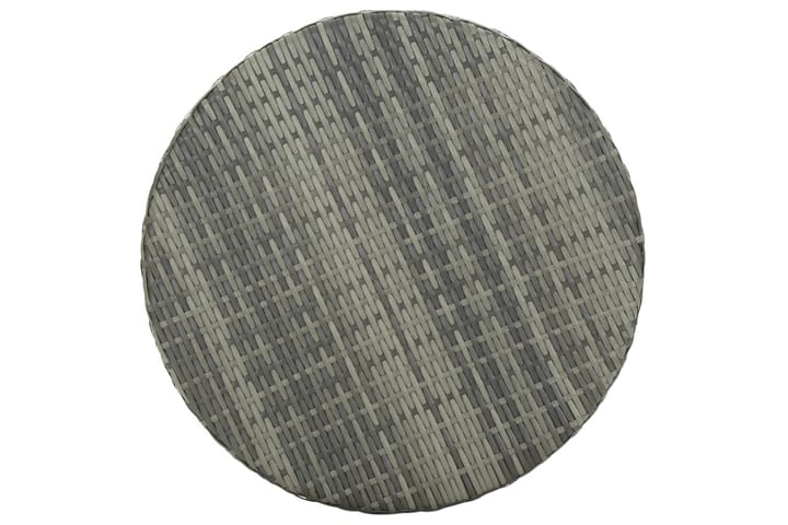 Puutarhapöytä harmaa 60,5x106 cm polyrottinki - Ruokapöytä terassille