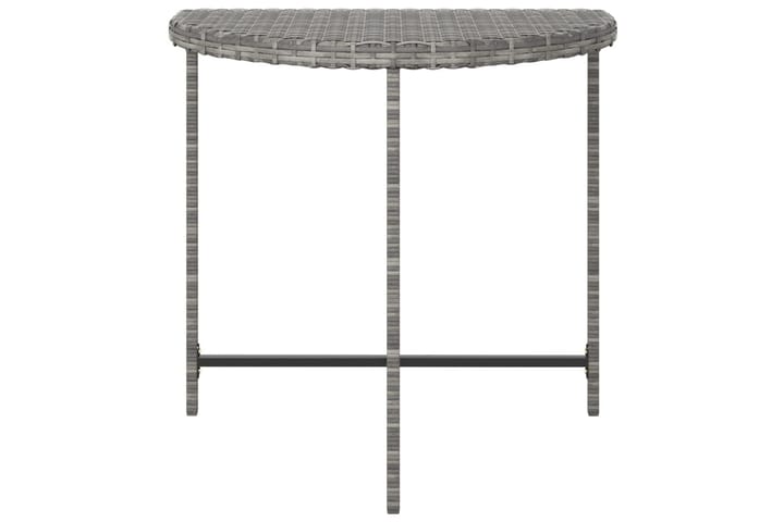 Puutarhapöytä harmaa 80x50x75 cm polyrottinki - Harmaa - Ruokapöytä terassille