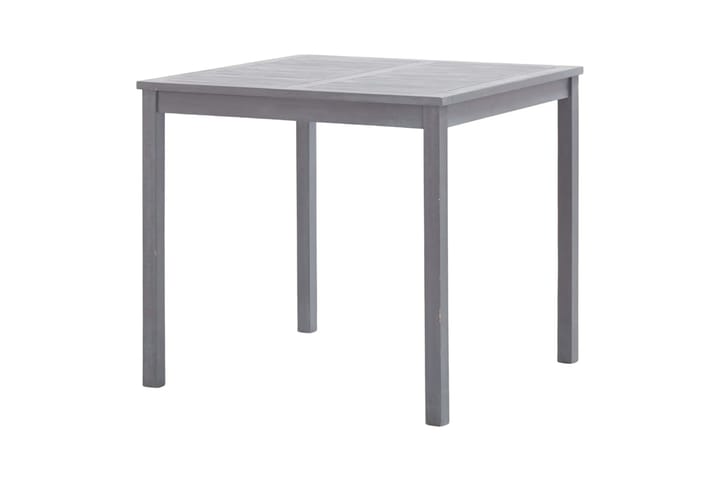 Puutarhapöytä harmaa 80x80x74 cm täysi akaasiapuu - Harmaa - Ruokapöytä terassille