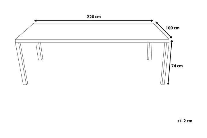 Puutarhapöytä Italy 220 cm - Ruokapöytä terassille