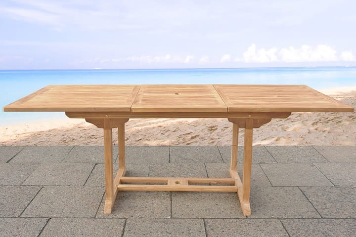 Puutarhapöytä Java 220 cm - Puu | Luonnonväri - Ruokapöytä terassille