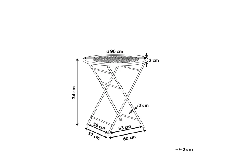 Puutarhapöytä Kermanvalkoinen BIVIO - Valkoinen - Puutarhakalusteet - Terassipöydät - Ruokapöytä terassille