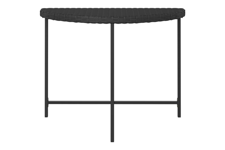 Puutarhapöytä musta 100x50x75 cm polyrottinki - Musta - Ruokapöytä terassille