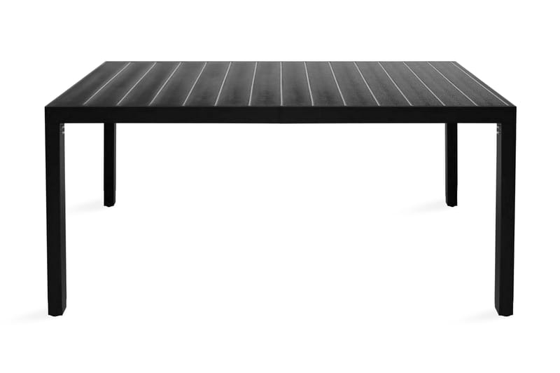 Puutarhapöytä musta 150x90x74 cm alumiini ja WPC - Musta - Puutarhakalusteet - Terassipöydät - Ruokapöytä terassille