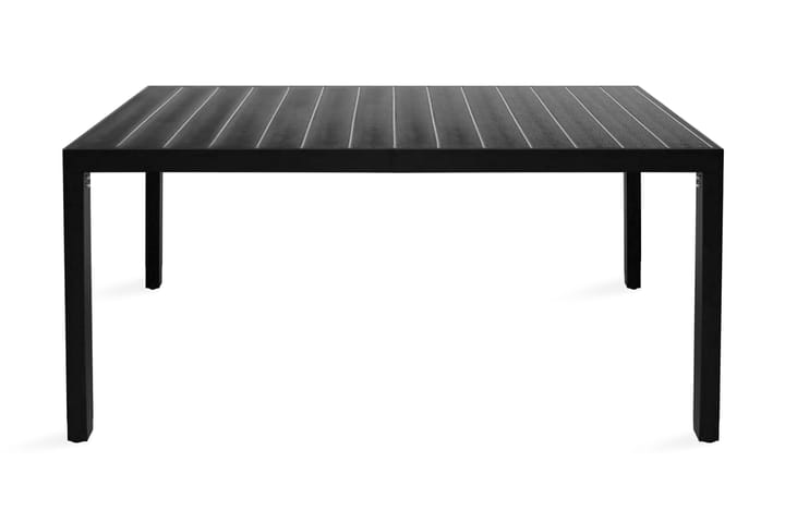 Puutarhapöytä musta 150x90x74 cm alumiini ja WPC - Musta - Ruokapöytä terassille