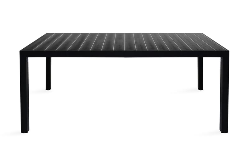 Puutarhapöytä musta 185x90x74 cm alumiini ja WPC - Musta - Puutarhakalusteet - Terassipöydät - Ruokapöytä terassille