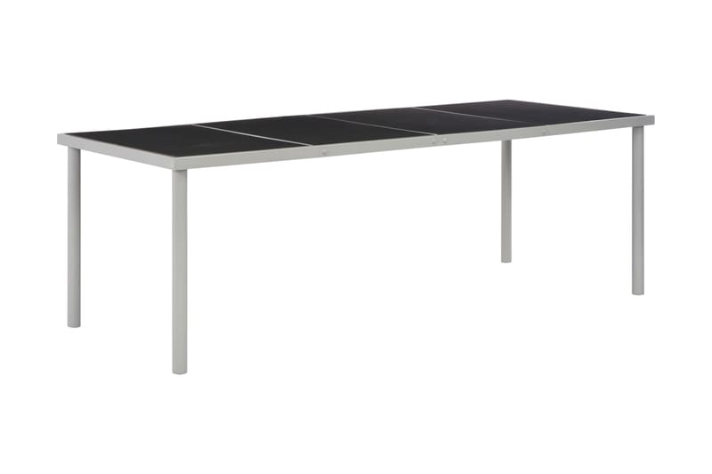 Puutarhapöytä musta 220x90x74,5 cm teräs - Musta - Puutarhakalusteet - Terassipöydät - Ruokapöytä terassille