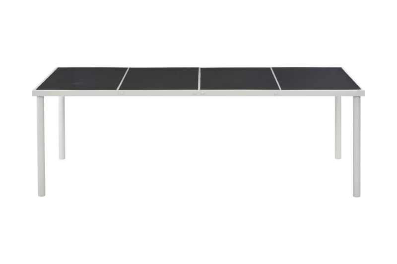 Puutarhapöytä musta 220x90x74,5 cm teräs - Musta - Puutarhakalusteet - Terassipöydät - Ruokapöytä terassille