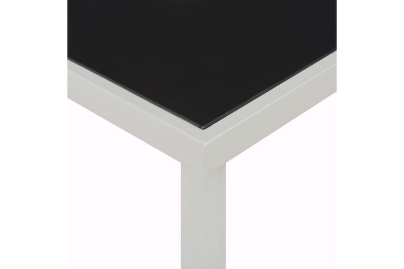 Puutarhapöytä musta 220x90x74,5 cm teräs - Musta - Puutarhakalusteet - Terassipöydät - Ruokapöytä terassille