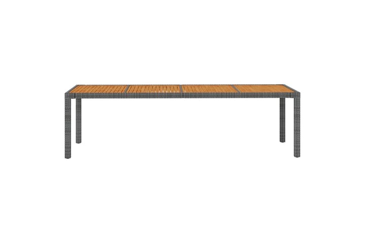 Puutarhapöytä musta 250x100x75cm polyrottinki - Musta - Ruokapöytä terassille