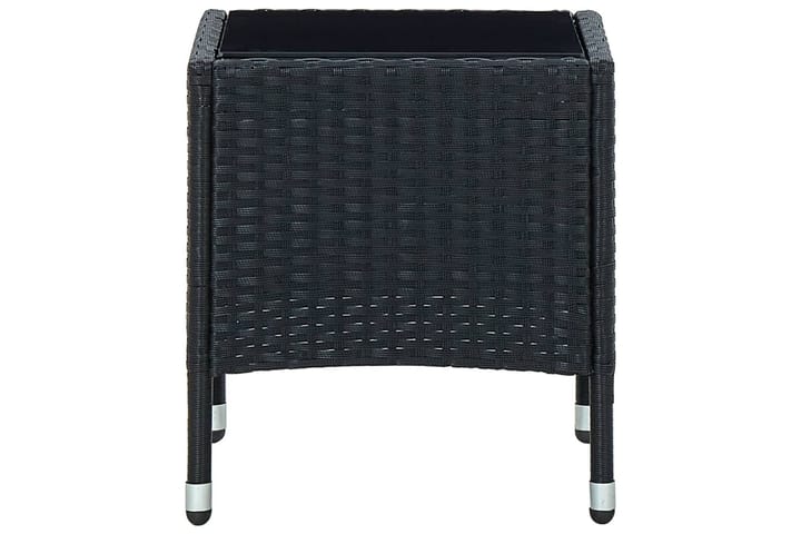 Puutarhapöytä musta 40x40x45 cm polyrottinki - Musta - Ruokapöytä terassille