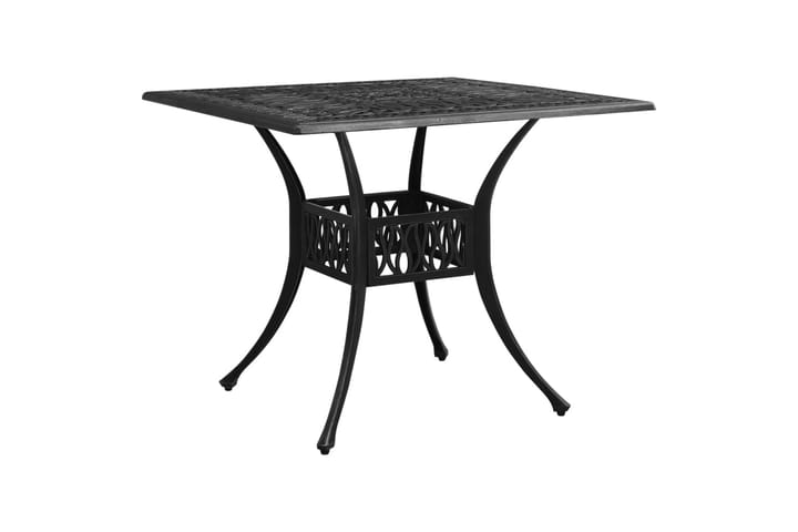 Puutarhapöytä musta 90x90x73 cm valualumiini - Ruokapöytä terassille