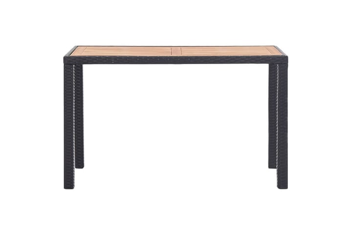 Puutarhapöytä musta ja ruskea 123x60x74 cm täysi akaasia - Ruokapöytä terassille