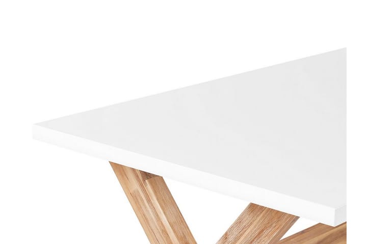 Puutarhapöytä Olbia 200 x 100 cm Valkoinen - Valkoinen - Ruokapöytä terassille
