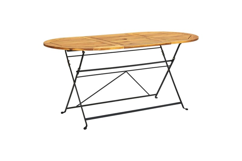 Puutarhapöytä ovaali 160x85x74 cm täysi akaasiapuu - Puutarhakalusteet - Terassipöydät - Ruokapöytä terassille