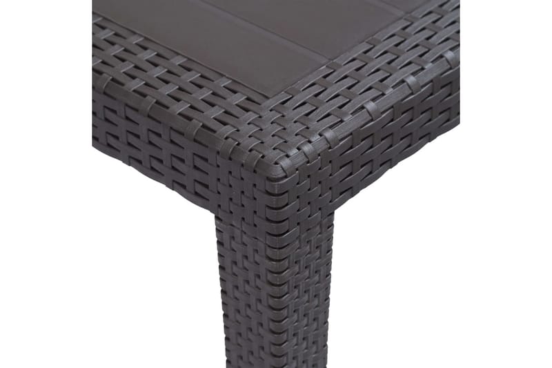 Puutarhapöytä rottinkityylinen muovi 79x79x72 cm ruskea - Ruskea - Puutarhakalusteet - Terassipöydät - Ruokapöytä terassille
