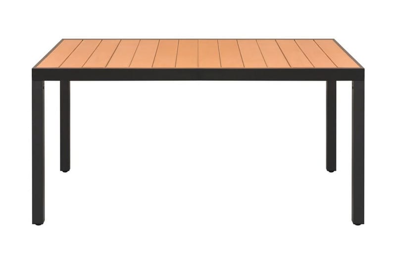 Puutarhapöytä ruskea 150x90x74 cm alumiini ja WPC - Ruskea - Puutarhakalusteet - Terassipöydät - Ruokapöytä terassille