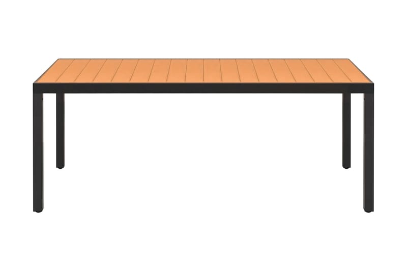 Puutarhapöytä ruskea 185x90x74 cm alumiini ja WPC - Ruskea - Puutarhakalusteet - Terassipöydät - Ruokapöytä terassille