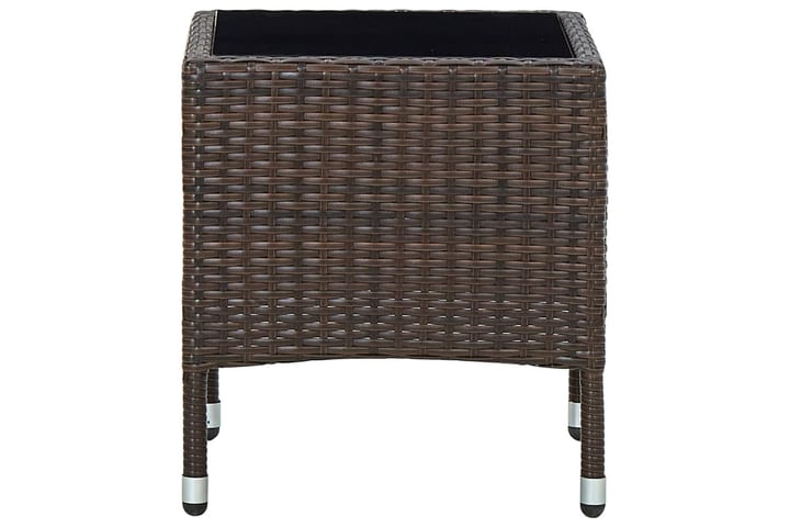 Puutarhapöytä ruskea 40x40x45 cm polyrottinki - Ruskea - Ruokapöytä terassille