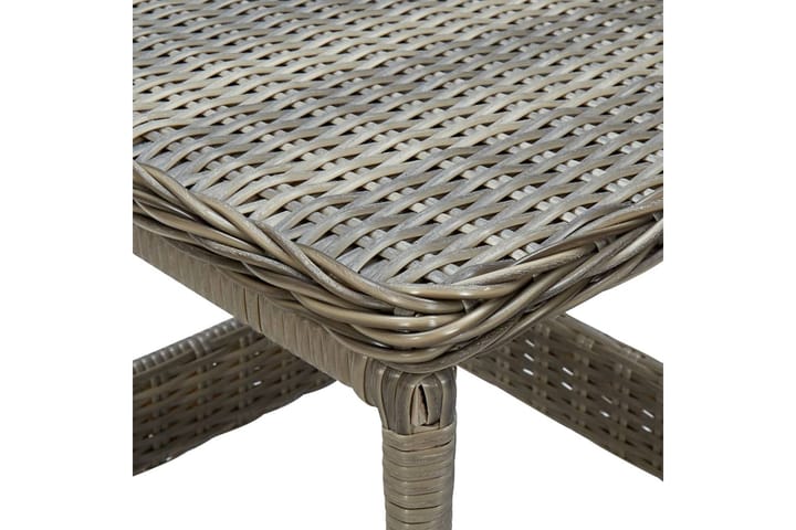Puutarhapöytä ruskea 45x45x46,5 cm polyrottinki - Ruokapöytä terassille