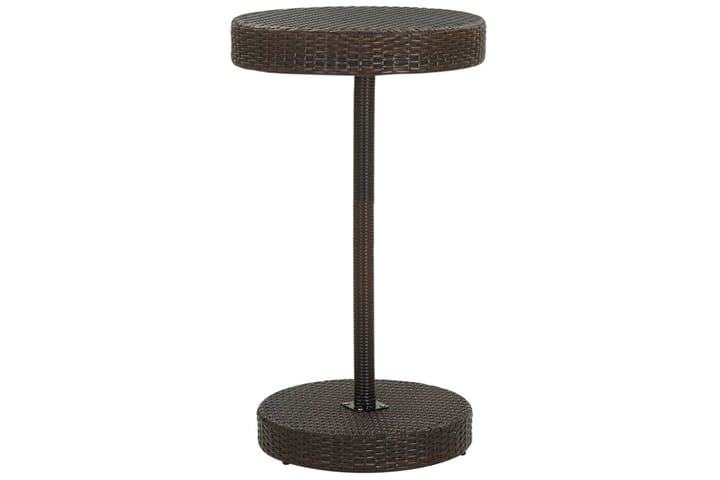 Puutarhapöytä ruskea 60,5x106 cm polyrottinki - Ruokapöytä terassille