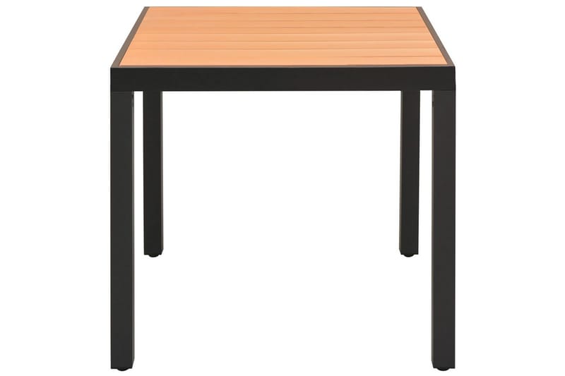 Puutarhapöytä ruskea 80x80x74 cm alumiini ja WPC - Ruskea - Puutarhakalusteet - Terassipöydät - Ruokapöytä terassille