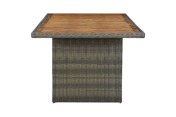 Puutarhapöytä ruskea polyrottinki ja täysi akaasiapuu - Ruskea - Ruokapöytä terassille