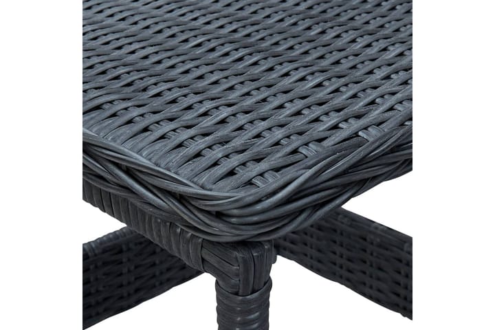 Puutarhapöytä tummanharmaa 45x45x46,5 cm polyrottinki - Ruokapöytä terassille
