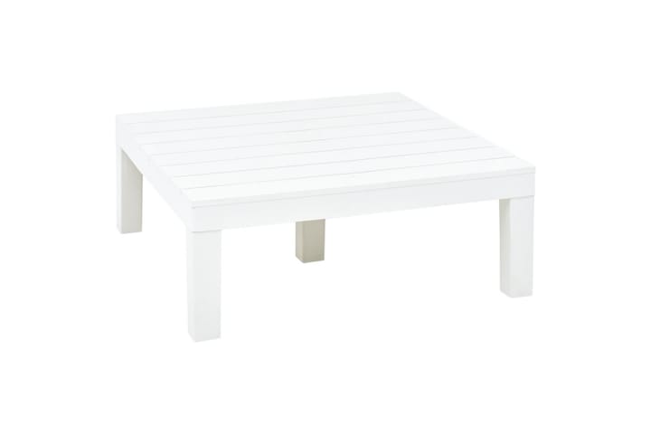 Puutarhapöytä valkoinen 78x78x31 cm muovi - Valkoinen - Ruokapöytä terassille