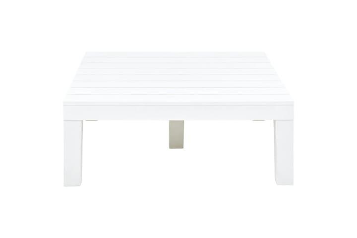 Puutarhapöytä valkoinen 78x78x31 cm muovi - Valkoinen - Ruokapöytä terassille