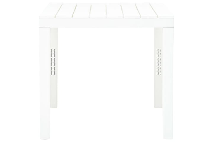 Puutarhapöytä valkoinen 78x78x72 cm muovi - Valkoinen - Ruokapöytä terassille