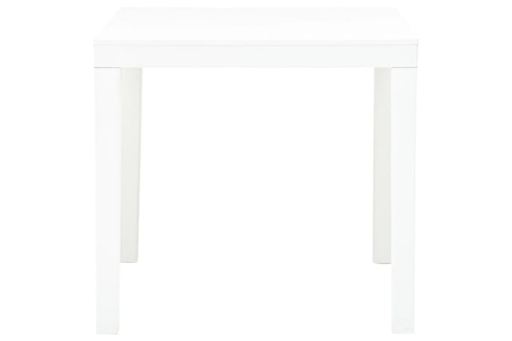 Puutarhapöytä valkoinen 78x78x72 cm muovi - Valkoinen - Ruokapöytä terassille