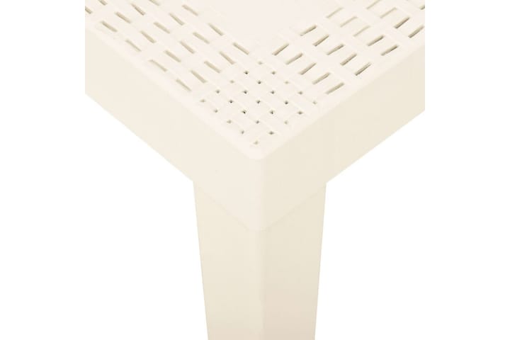 Puutarhapöytä valkoinen 79x65x72 cm muovi - Valkoinen - Ruokapöytä terassille
